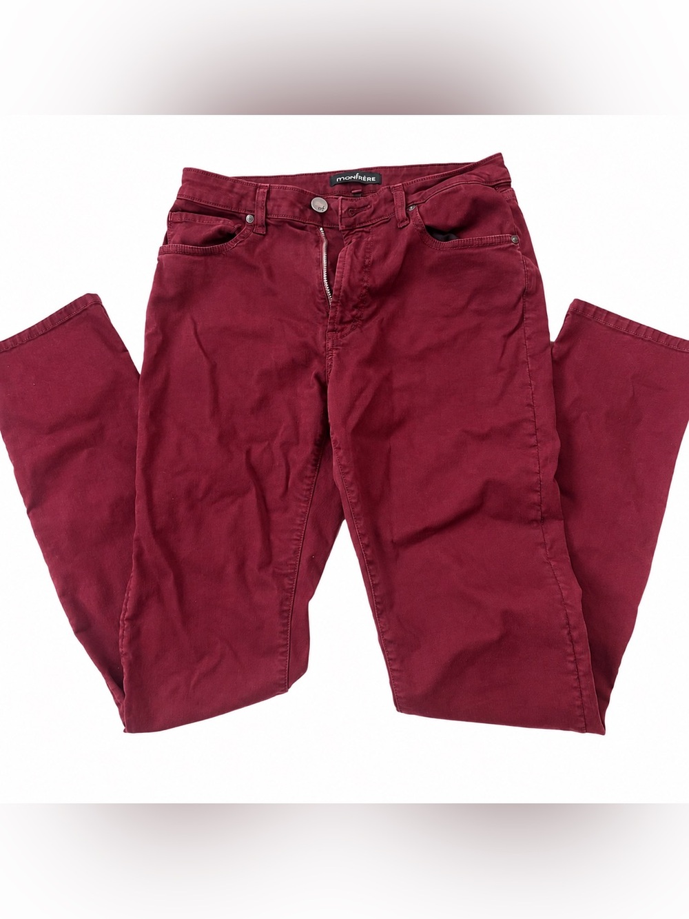 MONFRÈRE Brando Slim Fit Burgundy Wine Pants Men’s